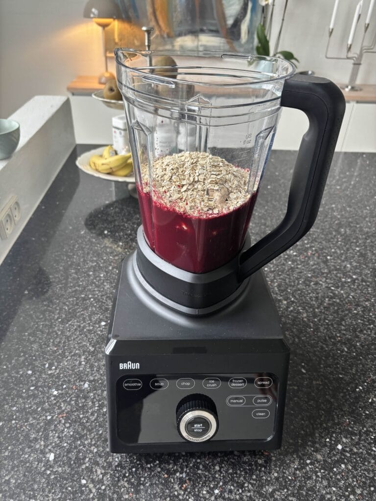 Braun blender grøn smoothie med væske